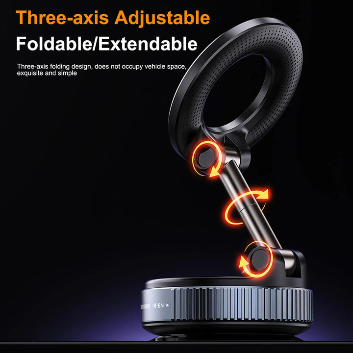 K007 Car Mount Electric Vacuum Magnetic Holder Foldable Strong Suction Stand For Cell Phone For iphone Live Streaming