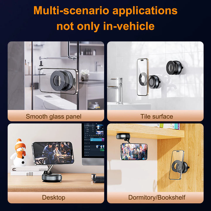 K007 Car Mount Electric Vacuum Magnetic Holder Foldable Strong Suction Stand For Cell Phone For iphone Live Streaming