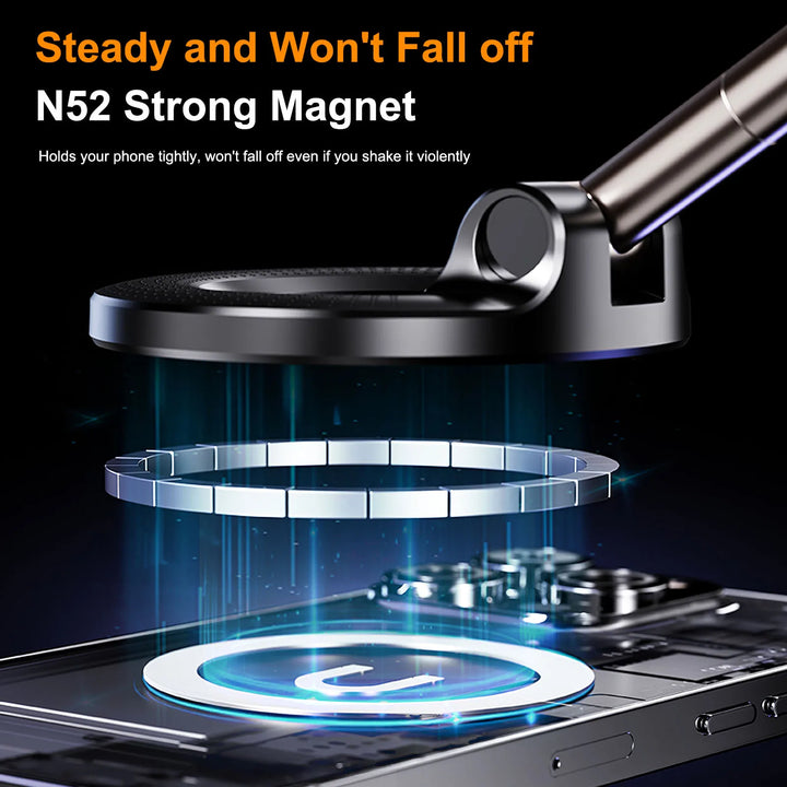 K007 Car Mount Electric Vacuum Magnetic Holder Foldable Strong Suction Stand For Cell Phone For iphone Live Streaming
