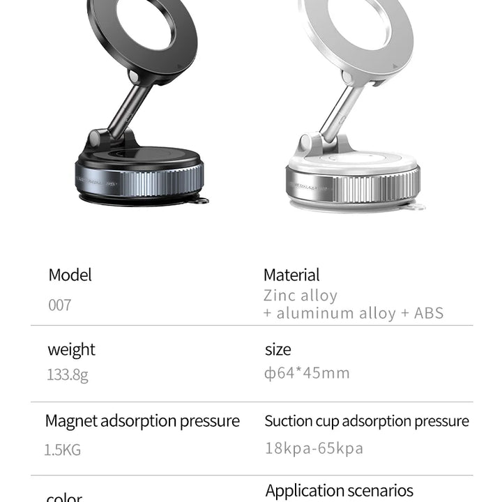 K007 Car Mount Electric Vacuum Magnetic Holder Foldable Strong Suction Stand For Cell Phone For iphone Live Streaming