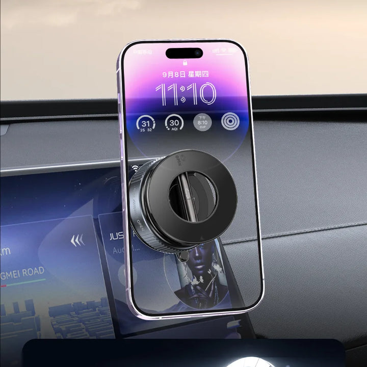 K007 Car Mount Electric Vacuum Magnetic Holder Foldable Strong Suction Stand For Cell Phone For iphone Live Streaming