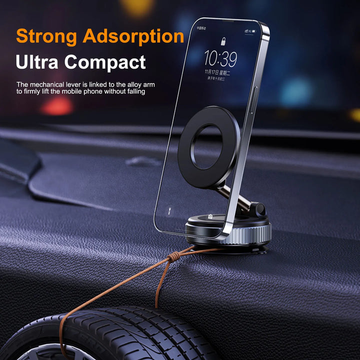 K007 Car Mount Electric Vacuum Magnetic Holder Foldable Strong Suction Stand For Cell Phone For iphone Live Streaming