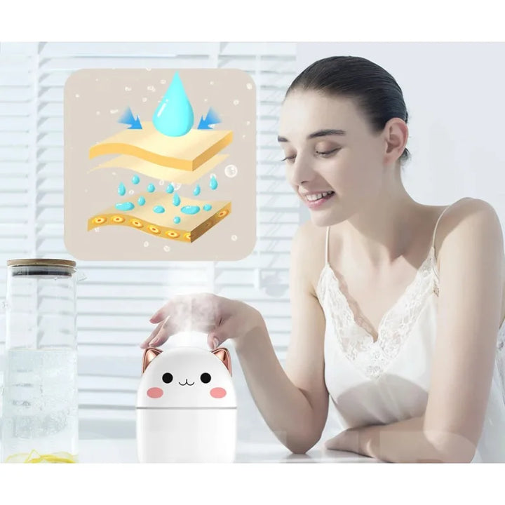 Cute Kitten Humidifier & Essential Oil Diffuser for Home