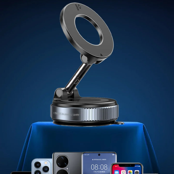 K007 Car Mount Electric Vacuum Magnetic Holder Foldable Strong Suction Stand For Cell Phone For iphone Live Streaming